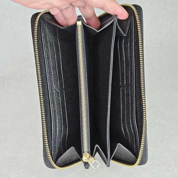Louis Vuitton Black Beige Giant Monogram Empriente Zippy Long Wallet with COA - Picture 9 of 14